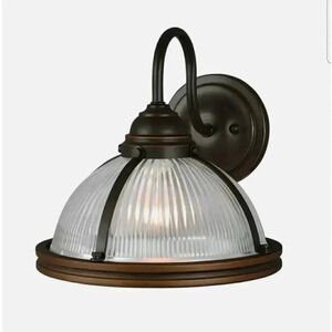 Sea Gull Lighting 41060BLE-715 Pratt Street 1-Light 11" Bronze Glass Reversible